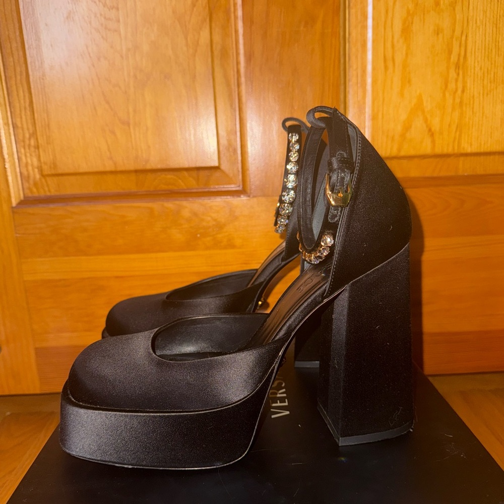 Versace Aevitas Single Platform Heels 38